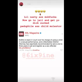 YG Reacts To 6ix9ine Facing Jail Time: "Pedophile A*s Child Molester"