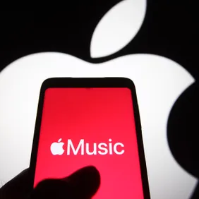 In this photo illustration, Apple Music app seen displayed