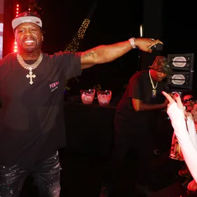 Travis Scott And 50 Cent Perform At Wayne &amp; Cynthia Boich's Art Basel Party