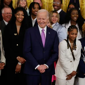 Biden Hosts NCAA Champion LSU Tigers And Connecticut Huskies At White House