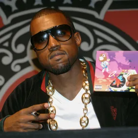 Kanye West Celebrates His New CD At Virgin Megastore