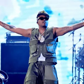 Nas performs onstage during Hip Hop 50 Live at Yankee Stadium