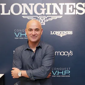 Longines Conquest V.H.P NY Launch With Andre Agassi