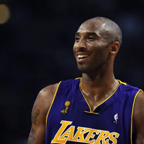 Los Angeles Lakers' Kobe Bryant reacts d