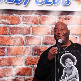 Comedian Lavell Crawford Performs At Stress Factory Comedy Club