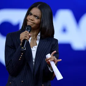 Candace Owens speaks during the Conservative Political Action Conference (CPAC) at The Rosen Shingle Creek on February 25, 2022 in Orlando, Florida. CPAC, which began in 1974, is an annual political conference attended by conservative activists and elected officials. (Photo by Joe Raedle/Getty Images)