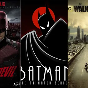 Official posters for "Daredevil," "Batman" and "The Walking Dead"