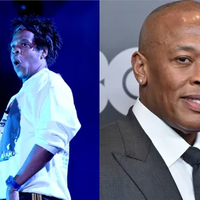 Jay-Z: Craig Barritt/Getty Images, Dr. Dre: Michael Loccisano/Getty Images