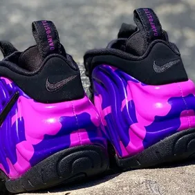 nike air foamposite pro purple camo