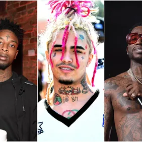Pump via Scott Dudelson/Getty Images, 21 Savage via Paras Griffin/Getty Images for Xbox & Gears of War 4,  Gucci Mane via Paras Griffin/Getty Images for Atlantic Records