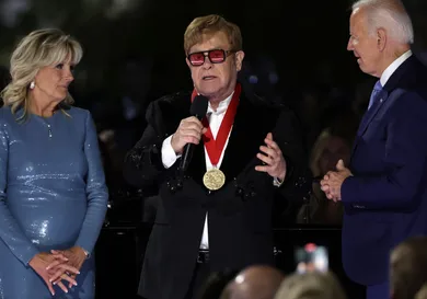 President Biden Hosts A Musical Performance By Elton John On The White House's South Lawn