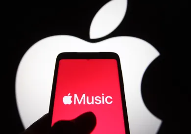 In this photo illustration, Apple Music app seen displayed