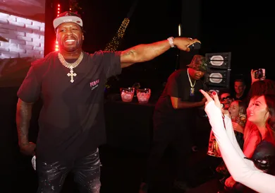 Travis Scott And 50 Cent Perform At Wayne &amp; Cynthia Boich's Art Basel Party