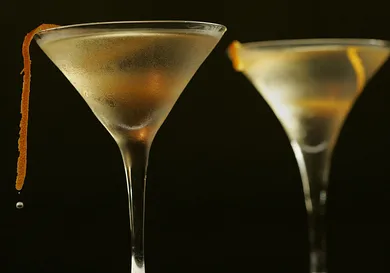 Both of these drinks are the VESPER MARTINI that is served at Norman's Restaurant located at 8570 S