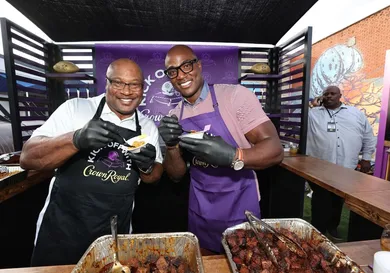 Crown Royal Teams Up with NFL Legends Bo Jackson and DeMarcus Ware for a BBQ Cook Off Challenge at Southern Smoke Festival in Houston, TX