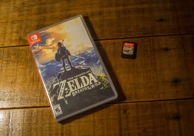 A box and a cartridge of the Nintendo Switch video game 'The