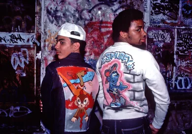 Hip-hop fashion relating to graffiti art