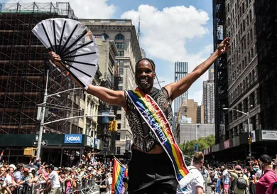 New York's Annual Pride March Fills Streets Of Greenwich Village