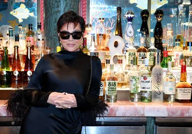 Kris Jenner Stops By To See The 818 Tequila Display At The Mayfair Supper Club At Bellagio Resort &amp; Casino