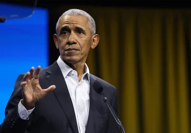 Barack Obama Speaks At His Foundation's Democracy Forum In New York City