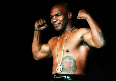 US boxer Mike Tyson shows his fitness fo