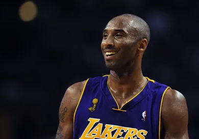 Los Angeles Lakers' Kobe Bryant reacts d