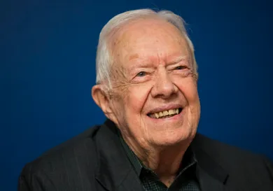 Jimmy Carter Signs Copies Of His New Book "Faith: A Journey For All"