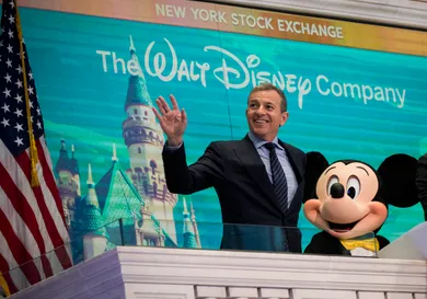 Walt Disney Chairman And CEO Bob Iger Rings Opening Bell At NY Stock Exchange