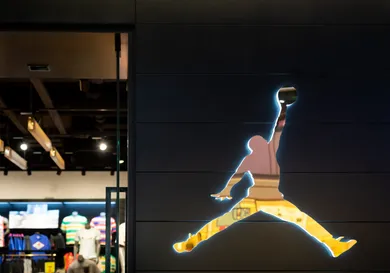 Air Jordan logo seen at a store in Chongqing