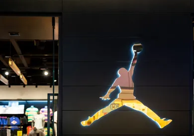 Air Jordan logo seen at a store in Chongqing