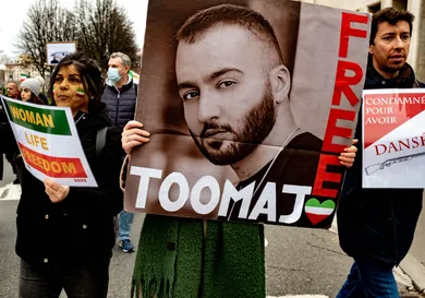 Manifestation des Iraniens à Lyon