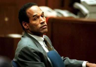 O. J. Simpson sits in Superior Court in Los Angele