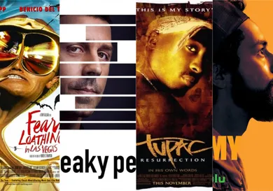 Posters: "Fear & Loathing in Las Vegas"; "Sneaky Pete"; "Tupac: Resurrection"; "Ramy"