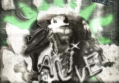Yeat's "2 Alivë" album cover via Geffen Records