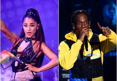 Ariana via Kevin Winter/Getty Images for iHeartMedia, Travis Via Theo Wargo/Getty Images