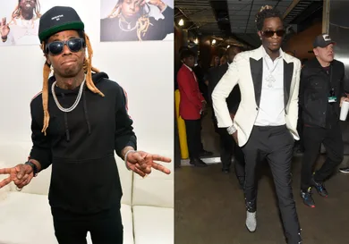 Lil Wayne: Matt Winkelmeyer/Getty Images; Young Thug: Frazer Harrison/Getty Images