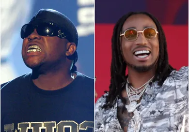 Mike Jones via Kevin Winter/Getty Images, Quavo Via Isaac Brekken/Getty Images for iHeartMedia