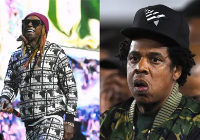 Lil Wayne: Nicholas Hunt/Getty Images, Jay-Z: Kevork Djansezian/Getty Images
