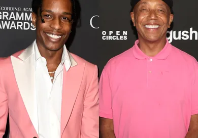 Frazer Harrison/Getty Images (A$AP Rocky) / Jerritt Clark/Getty Images (Russell Simmons)