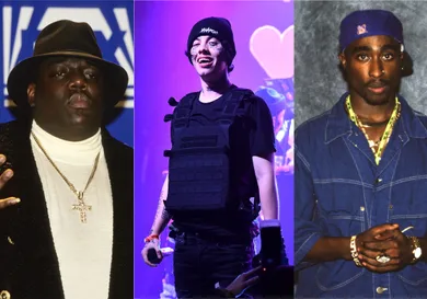 Biggie:  Larry Busacca/WireImage/Getty Images, Lil Xan: Theo Wargo/Getty Images, Tupac: Tim Mosenfelder/Getty Images