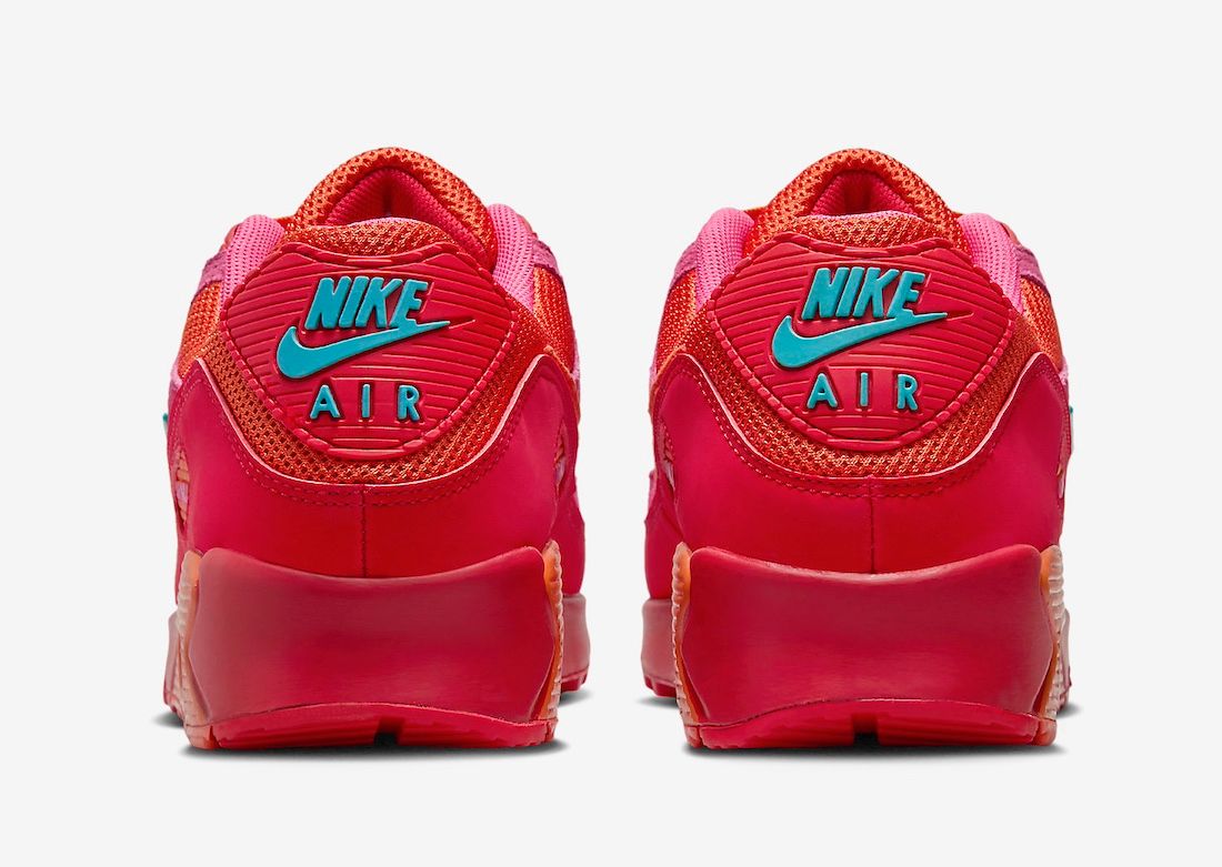 nike air max 90 pink and red
