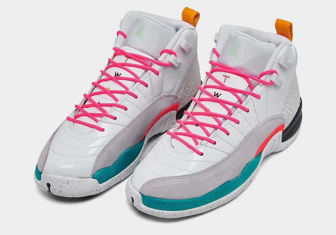 green and white 12 jordans