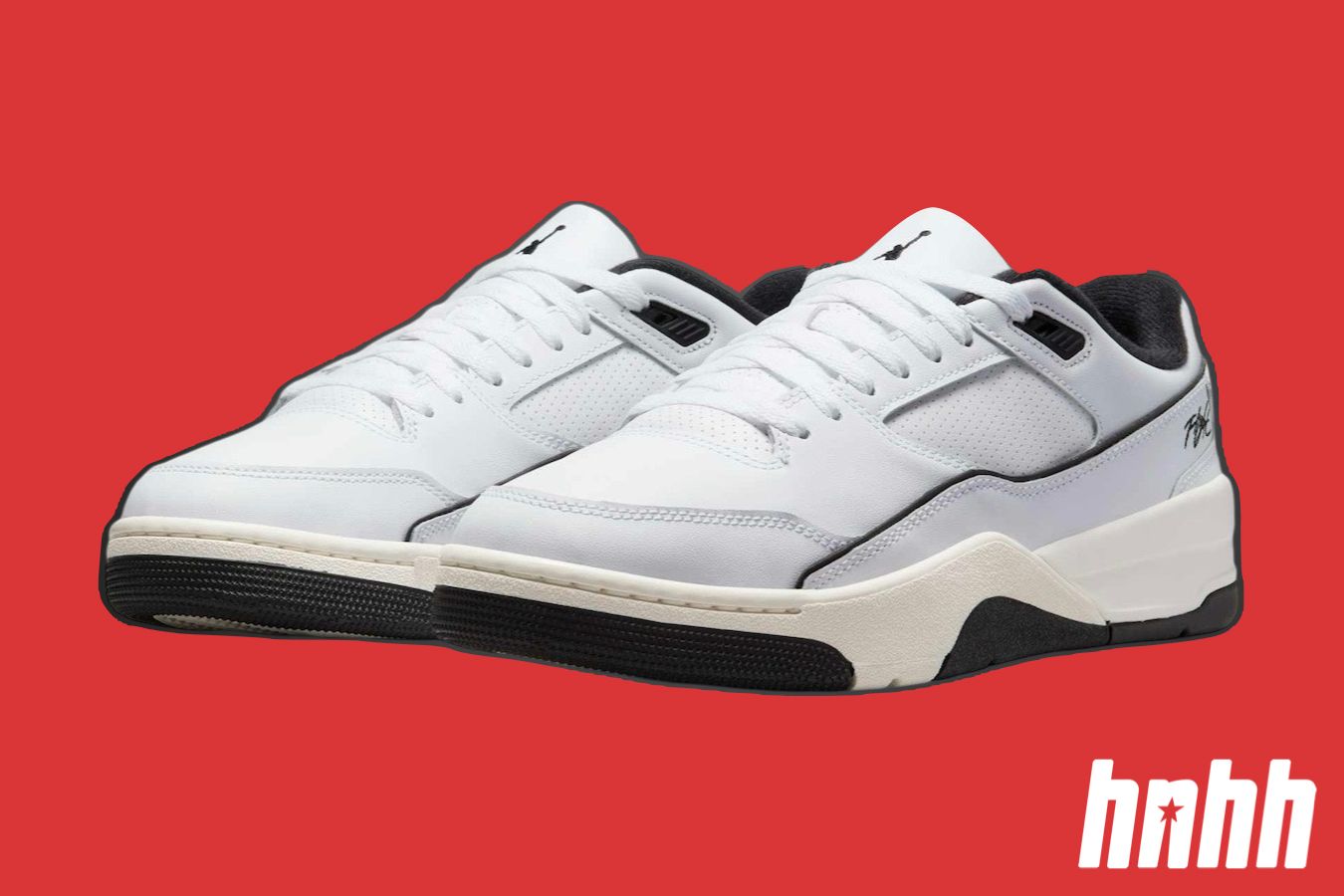 JORDAN FLIGHT COURT 7.5 ホワイト/ブラック Jordan Flight Court Features Leather Build In “White/Black”