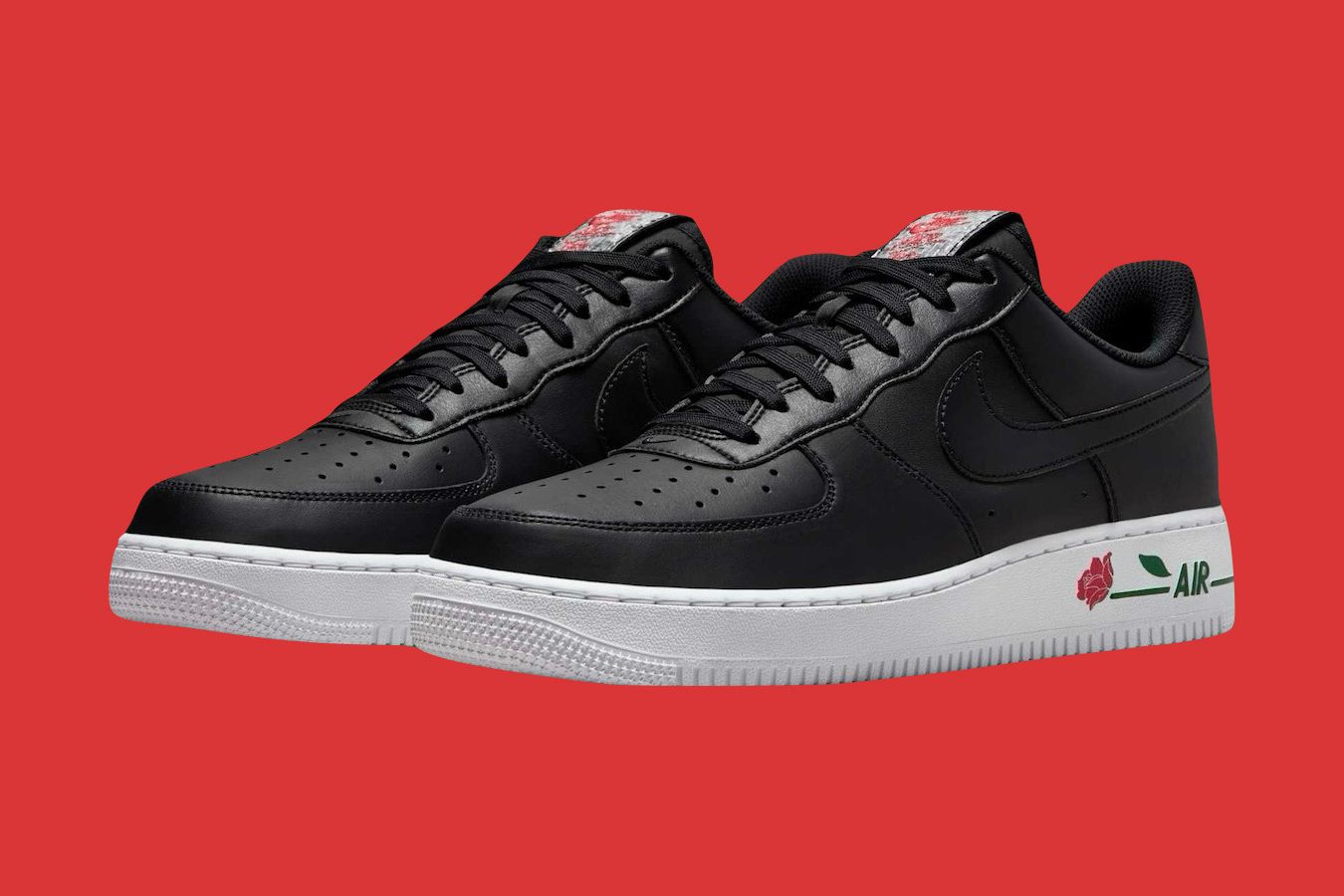 nike air force 1 low with rose floral embroidered