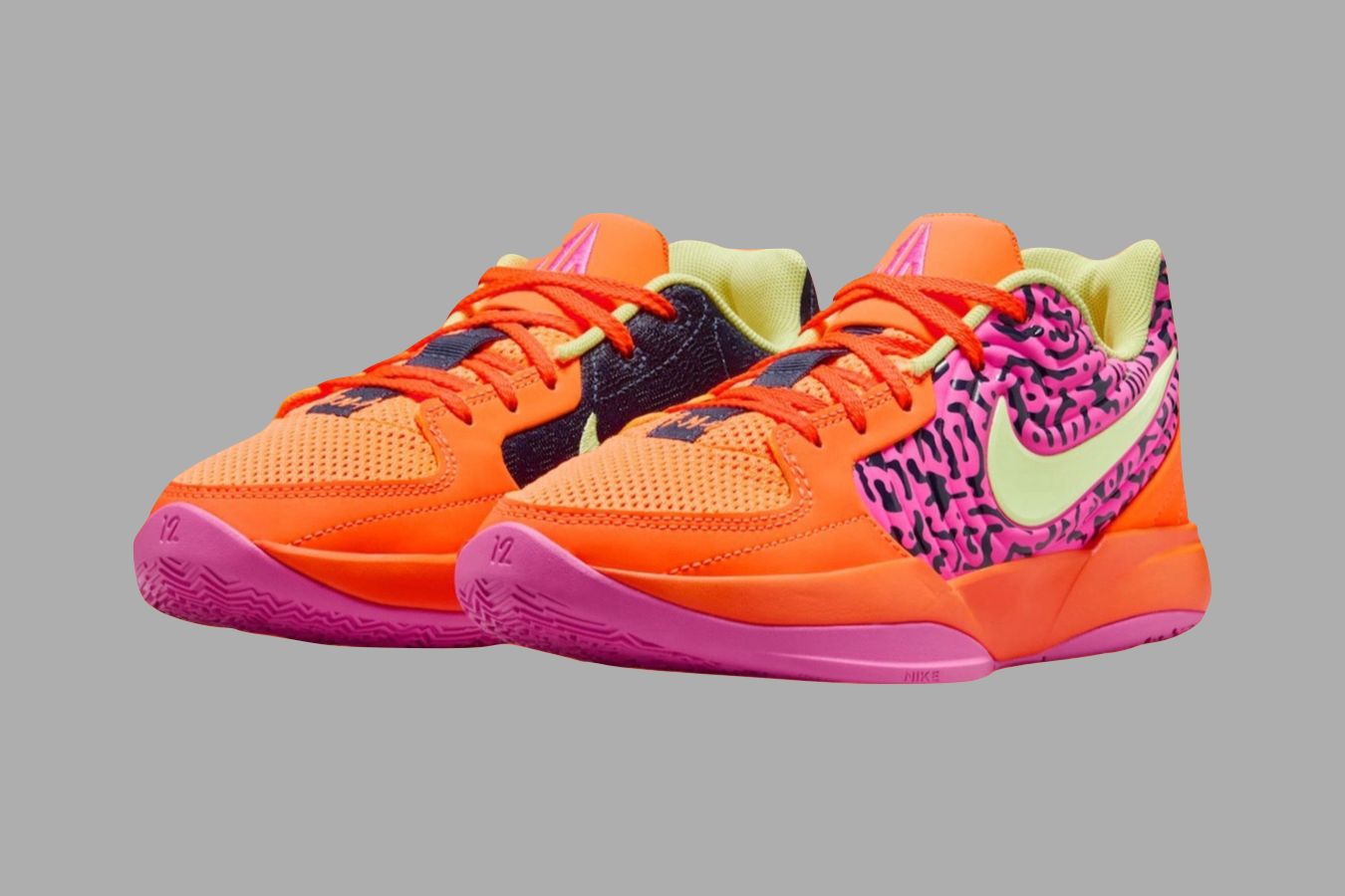 orange pink and purple nike