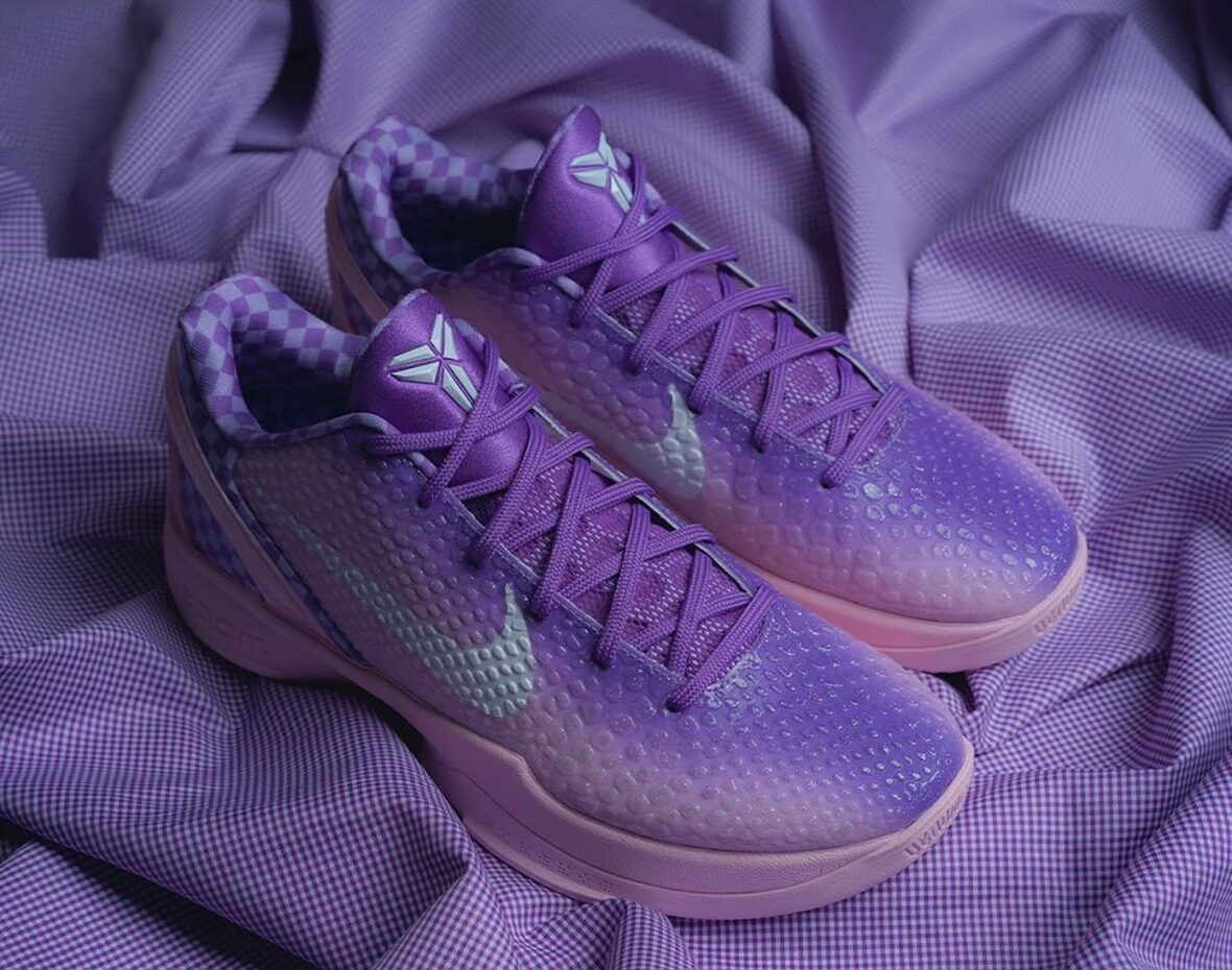 NIKE KOBE6 プロトロ Vanessa Bryant Unveils The Kobe 6 Protro “Purple Checkerboard” PE