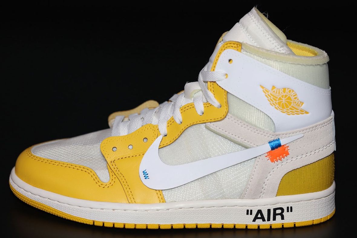 off white yellow jordans