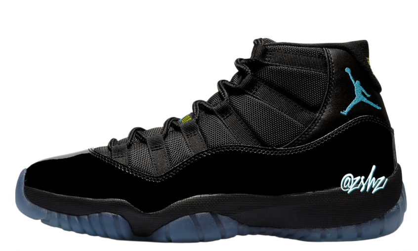 jordan 11 black and teal