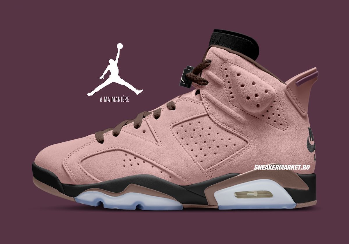 pink suede jordan 6