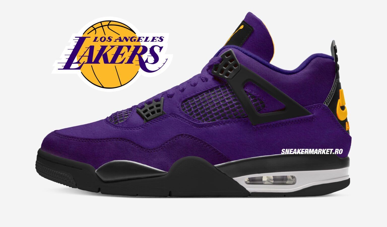 purple jordan 4's